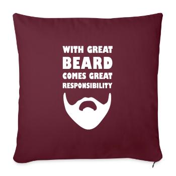 Beard style Man fashion - Housse de coussin décorative 45 x 45 cm - bordeaux - Devant
