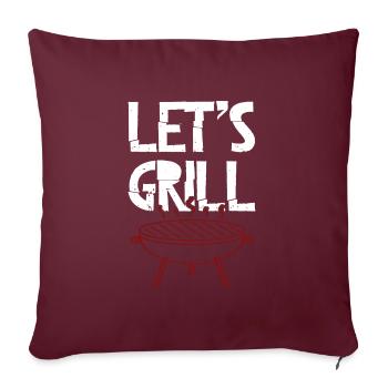 Griller - Housse de coussin décorative 45 x 45 cm - bordeaux - Devant