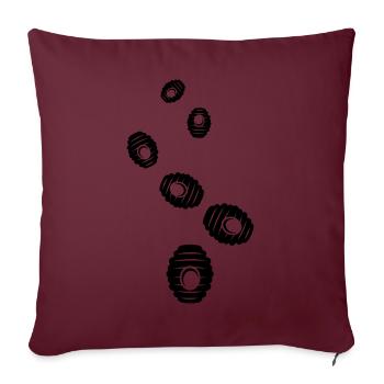 Abeille Icon miel - Housse de coussin décorative 45 x 45 cm - bordeaux - Devant
