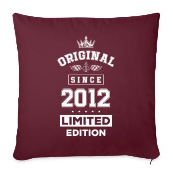 Anniversaire édition limitée 2012 - Housse de coussin décorative 45 x 45 cm - bordeaux - Devant