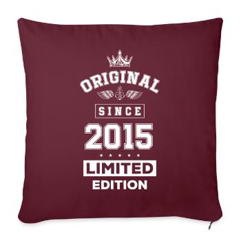 Anniversaire édition limitée 2015 - Housse de coussin décorative 45 x 45 cm - bordeaux - Devant
