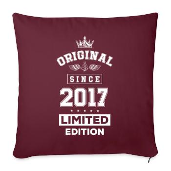 Anniversaire édition limitée 2017 - Housse de coussin décorative 45 x 45 cm - bordeaux - Devant