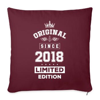 Anniversaire édition limitée 2018 - Housse de coussin décorative 45 x 45 cm - bordeaux - Devant