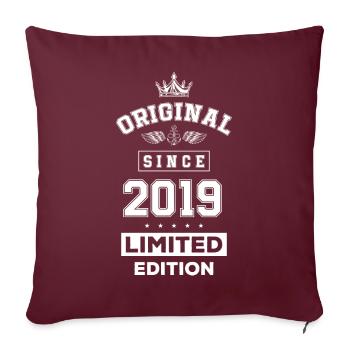 Anniversaire édition limitée 2019 - Housse de coussin décorative 45 x 45 cm - bordeaux - Devant