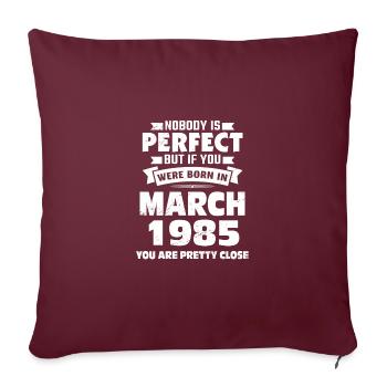 38e anniversaire Mars Né en 1985 Idée cadeau - Housse de coussin décorative 45 x 45 cm - bordeaux - Devant