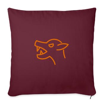 Loup-garou - Housse de coussin décorative 45 x 45 cm - bordeaux - Devant