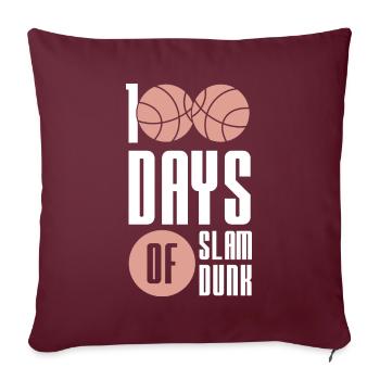 Basketball Slam Dunk - Housse de coussin décorative 45 x 45 cm - bordeaux - Devant