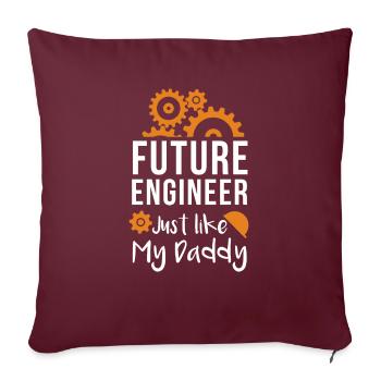 Un futur ingénieur comme mon père - Housse de coussin décorative 45 x 45 cm - bordeaux - Devant