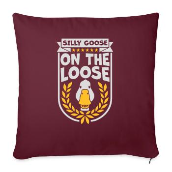 goose on the loose - Sofa pillowcase 17,3'' x 17,3'' (45 x 45 cm) - burgundy - Front