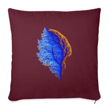 Arbre fractal #192 Mathématiques Corail Julia Set - Housse de coussin décorative 45 x 45 cm - bordeaux - Devant