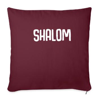 Shalom - Geschenkidee Juden, Chanuka, Bar Mizwa - Sofakissenbezug 45 x 45 cm - Burgunderrot - Vorne
