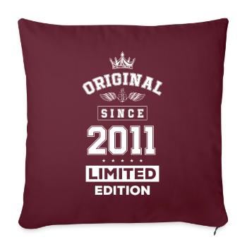 Anniversaire édition limitée 2011 - Housse de coussin décorative 45 x 45 cm - bordeaux - Devant