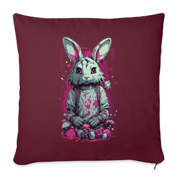 Gothique  horreur éclaboussures Art - Housse de coussin décorative 45 x 45 cm - bordeaux - Devant