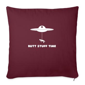 Funny UFO Abduction Human Experiments - Sofakissenbezug 45 x 45 cm - Burgunderrot - Vorne