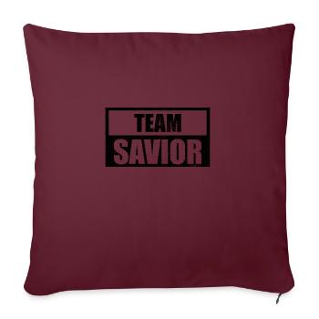 Équipe Jésus Sauveur Foi chrétienne - Housse de coussin décorative 45 x 45 cm - bordeaux - Devant