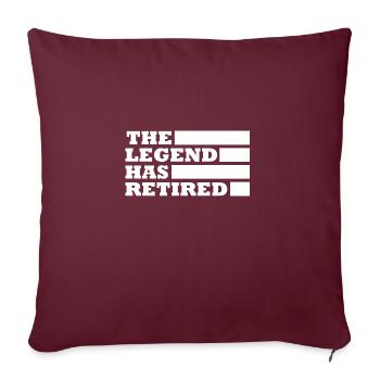 La légende a pris sa retraite - Housse de coussin décorative 45 x 45 cm - bordeaux - Devant