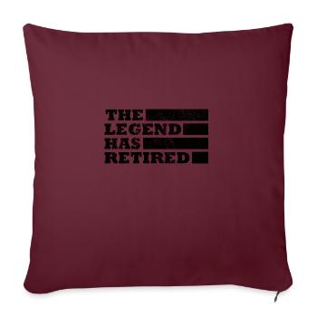 La légende a pris sa retraite - Housse de coussin décorative 45 x 45 cm - bordeaux - Devant