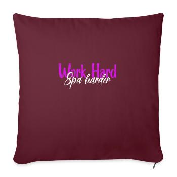 Work Hard Spa Spa Journée Spa - Housse de coussin décorative 45 x 45 cm - bordeaux - Devant