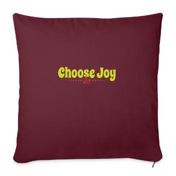 Choisissez Joy Inspirational Retro Comfort Mental - Housse de coussin décorative 45 x 45 cm - bordeaux - Devant