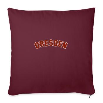 Collège de Dresde Capitale touristique Allemagne - Housse de coussin décorative 45 x 45 cm - bordeaux - Devant