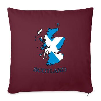ecosse pays - Housse de coussin décorative 45 x 45 cm - bordeaux - Devant