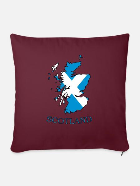 Schottland-Land - Sofakissenbezug 45 x 45 cm - Burgunderrot