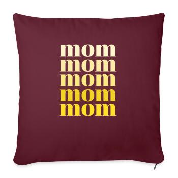 mom gelb - Sofakissenbezug 45 x 45 cm - Burgunderrot - Vorne