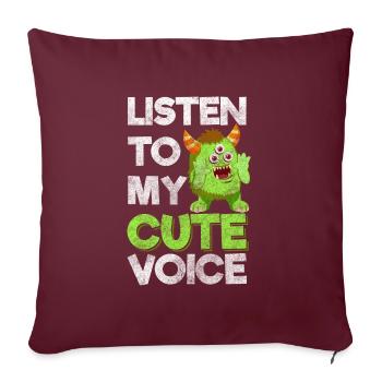 Famille Monster - Housse de coussin décorative 45 x 45 cm - bordeaux - Devant
