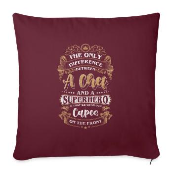 Chef Chef Gourmet Taste - Housse de coussin décorative 45 x 45 cm - bordeaux - Devant
