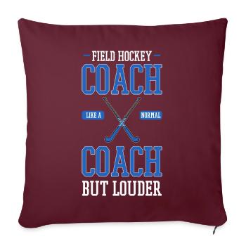 Hockey hockey de hockey coach - Housse de coussin décorative 45 x 45 cm - bordeaux - Devant