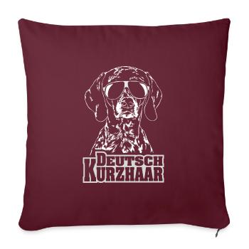 FRANÇAIS CHEVEUX court cool Wilsigns chien chien cadeau - Housse de coussin décorative 45 x 45 cm - bordeaux - Devant