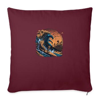 Palm Beach Surferboy - Housse de coussin décorative 45 x 45 cm - bordeaux - Devant