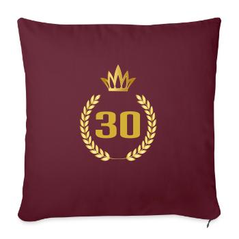 30ème anniversaire ans cadeau anniversaire anniversaire - Housse de coussin décorative 45 x 45 cm - bordeaux - Devant