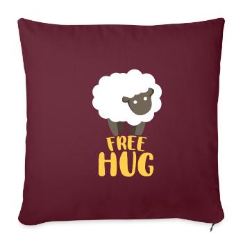Étreinte mouton - Housse de coussin décorative 45 x 45 cm - bordeaux - Devant