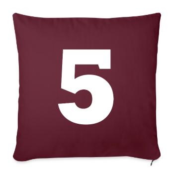 5 - Housse de coussin décorative 45 x 45 cm - bordeaux - Devant