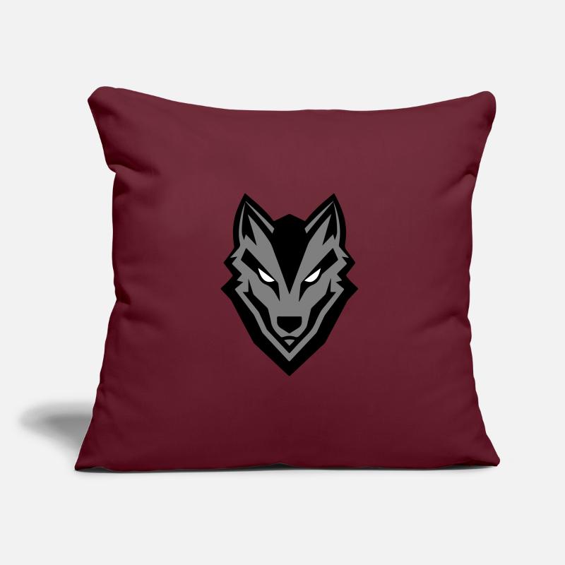 Icône de loup Housse de coussin décorative 45 x 45 cm