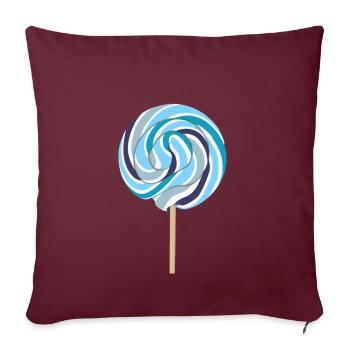 Blauer Lolli mit Stiel - Sofakissenbezug 45 x 45 cm - Burgunderrot - Vorne