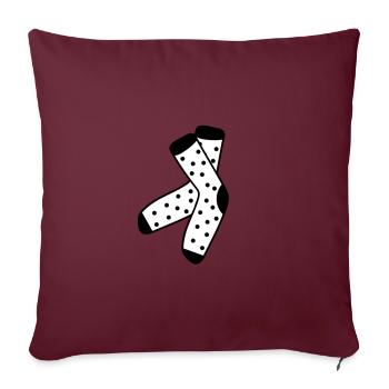 Socken Strümpfe Füße Kleidung - Sofakissenbezug 45 x 45 cm - Burgunderrot - Vorne