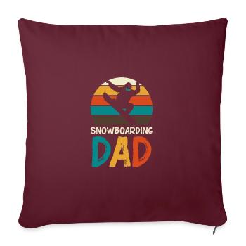 Snowboard Snowboard Snowboarder Amateurs de ski - Housse de coussin décorative 45 x 45 cm - bordeaux - Devant