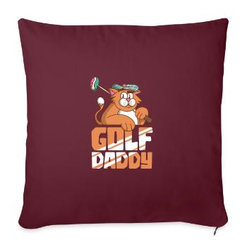 Funny Golf Golfer Sport Spaß Liebhaber - Sofakissenbezug 45 x 45 cm - Burgunderrot - Vorne