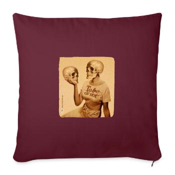 TO BE OR NOT - Housse de coussin décorative 45 x 45 cm - bordeaux - Devant