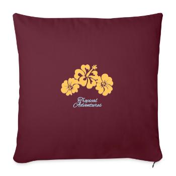 Tropical Adventures - Yellow - Sofakissenbezug 45 x 45 cm - Burgunderrot - Vorne