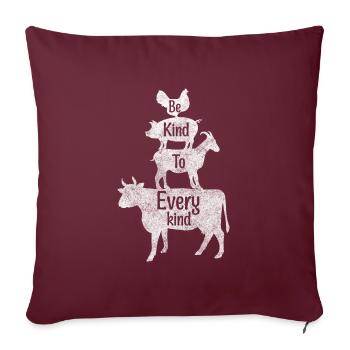 Animal Welfare Vegan Animal Shelter - Housse de coussin décorative 45 x 45 cm - bordeaux - Devant