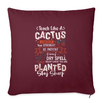 Eau de cacture - Housse de coussin décorative 45 x 45 cm - bordeaux - Devant