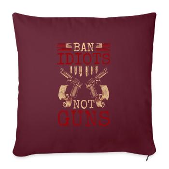 Club de tir Club de chasse au pistolet - Housse de coussin décorative 45 x 45 cm - bordeaux - Devant