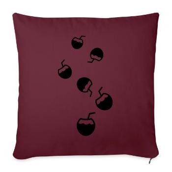 Icône de l’icône de la noix de - Housse de coussin décorative 45 x 45 cm - bordeaux - Devant