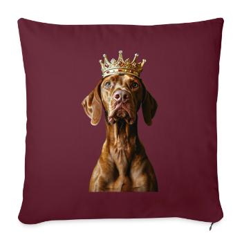Vizsla - Housse de coussin décorative 45 x 45 cm - bordeaux - Devant