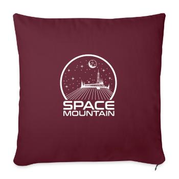 Cadeau astronomique UFO Space Mountain Space Mountain - Housse de coussin décorative 45 x 45 cm - bordeaux - Devant