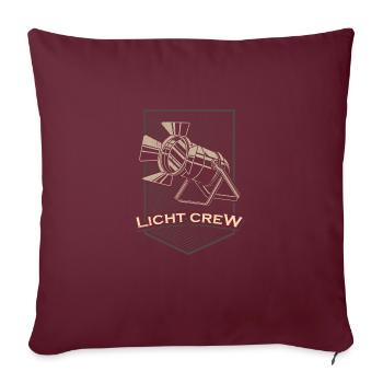 LIGHT CREW Cadeau de technicien en éclairage rétro - Housse de coussin décorative 45 x 45 cm - bordeaux - Devant