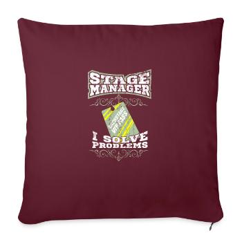 STAGE MANAGER STAGEMANAGER Afficher le plan d'événement cadeau - Housse de coussin décorative 45 x 45 cm - bordeaux - Devant